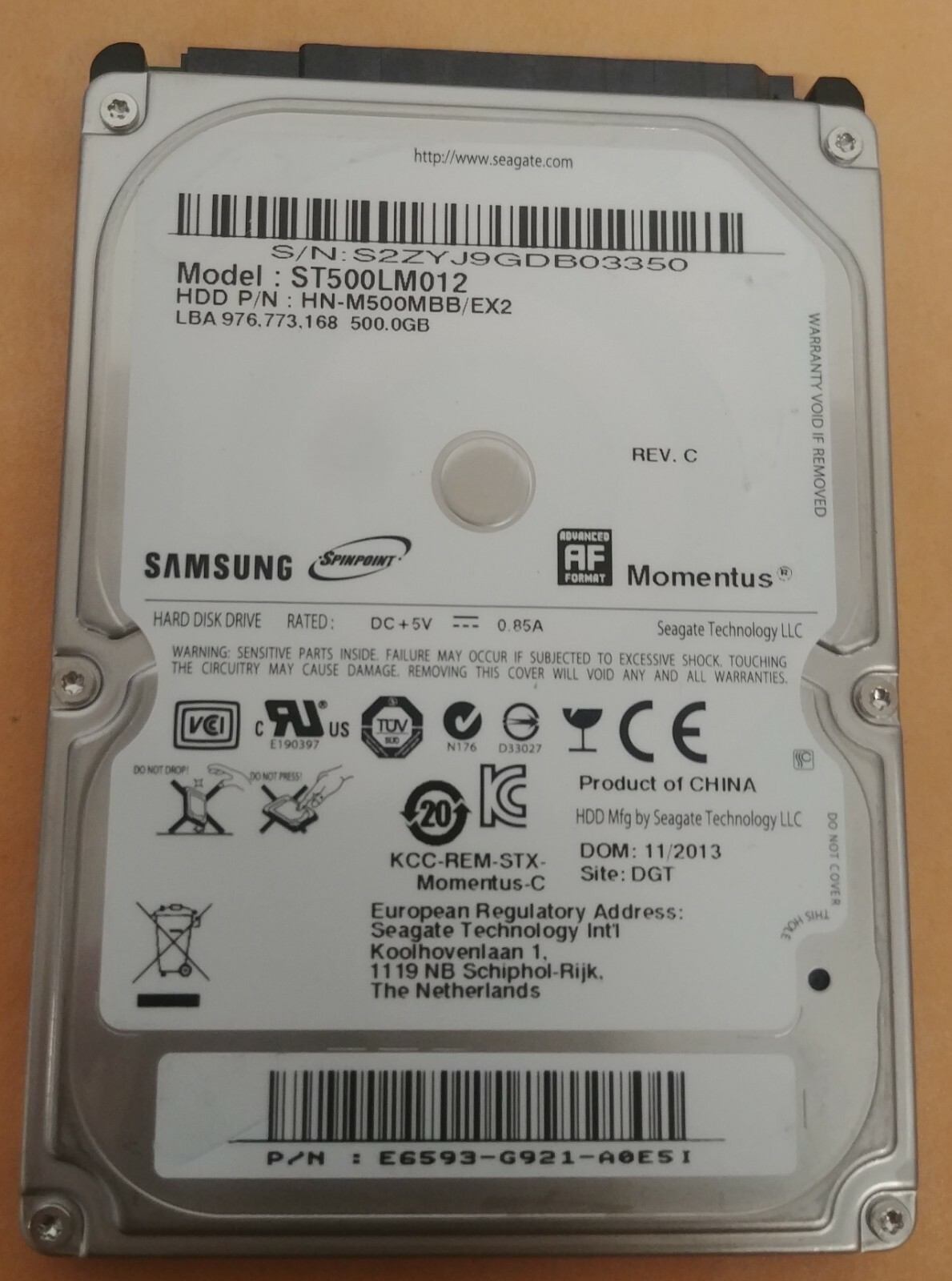 ⭐️APPLE ST500LM012, HN-M500MBB/EX2, 655-1786C, Samsung 500GB SATA 2.5 Hard Drive