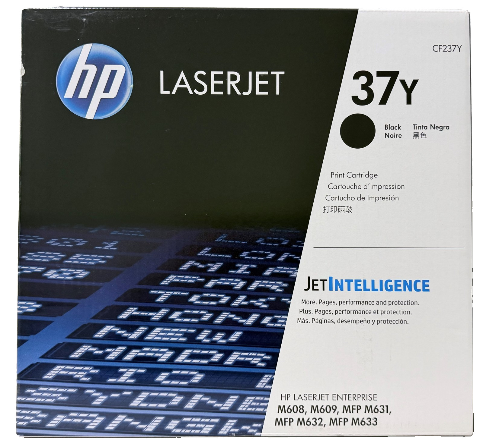 New Genuine HP 37Y Black Toner Cartridge Box LaserJet Enterprise M608