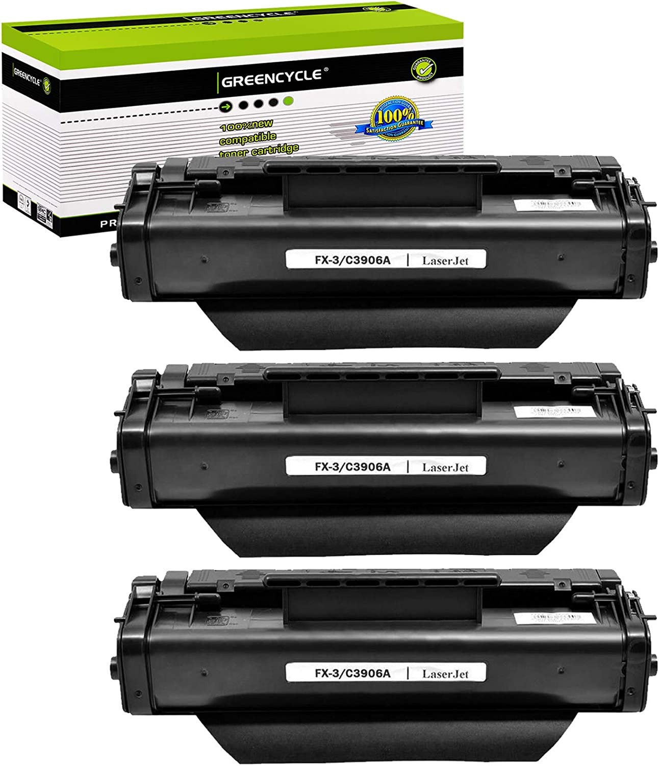 GREENCYCLE 3PK Toner Cartridge Compatible with HP 06A C3906A LaserJet 6Lse 6Lxi