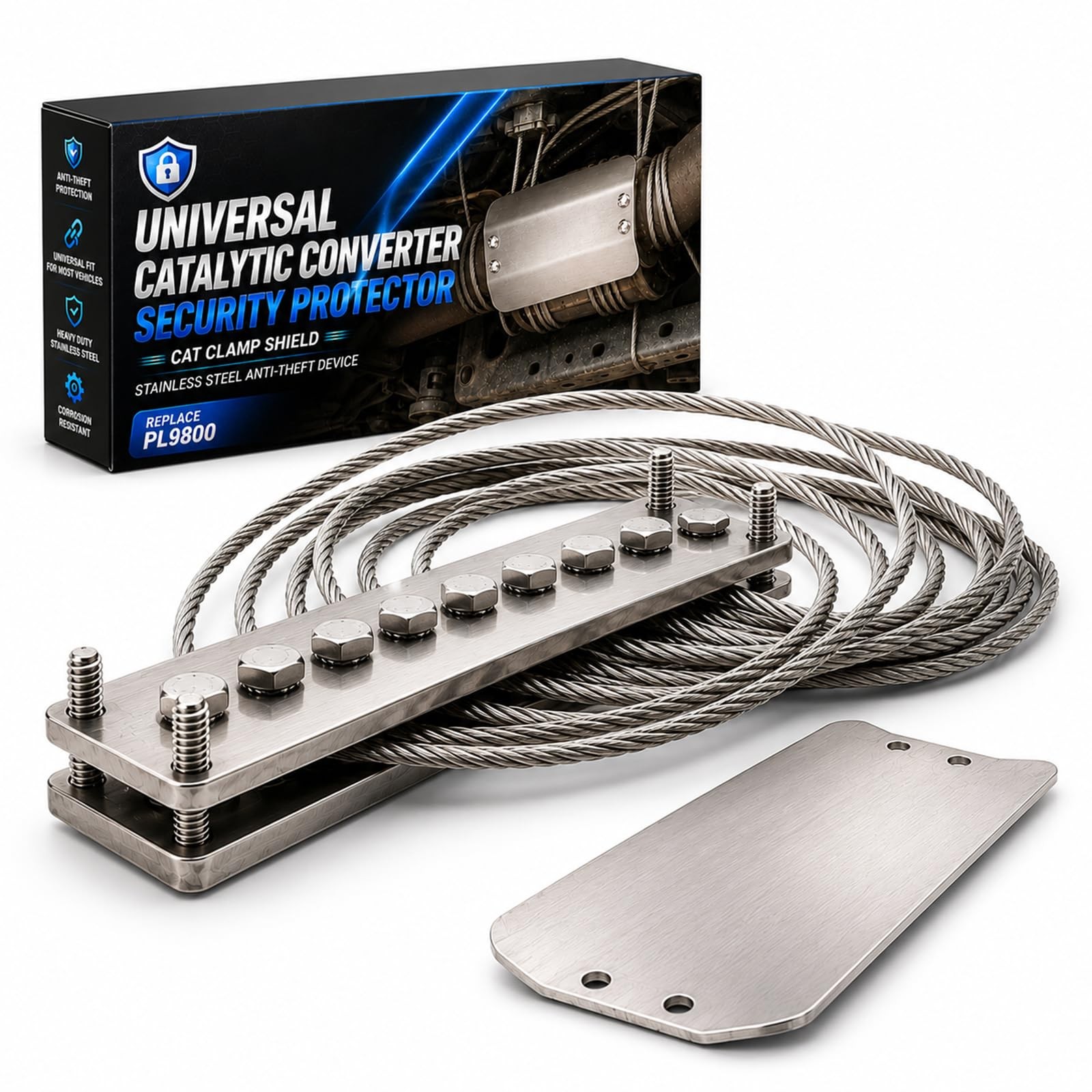 Universal Catalytic Converter Security Protector Cat Clamp