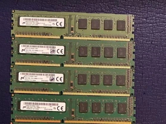 Micron 16GB Kit (4x4GB) DDR3 PC3-12800U 1600MHz Desktop RAM Tested