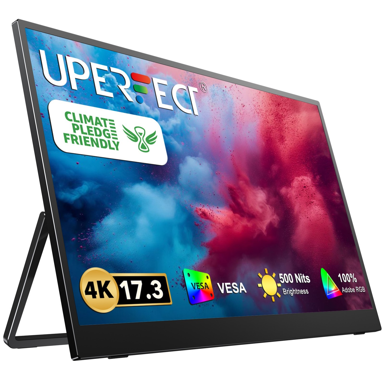 4K Portable Monitor UPERFECT 17.3" Gaming Monitor 3840x2160 HDMI USB C UHD