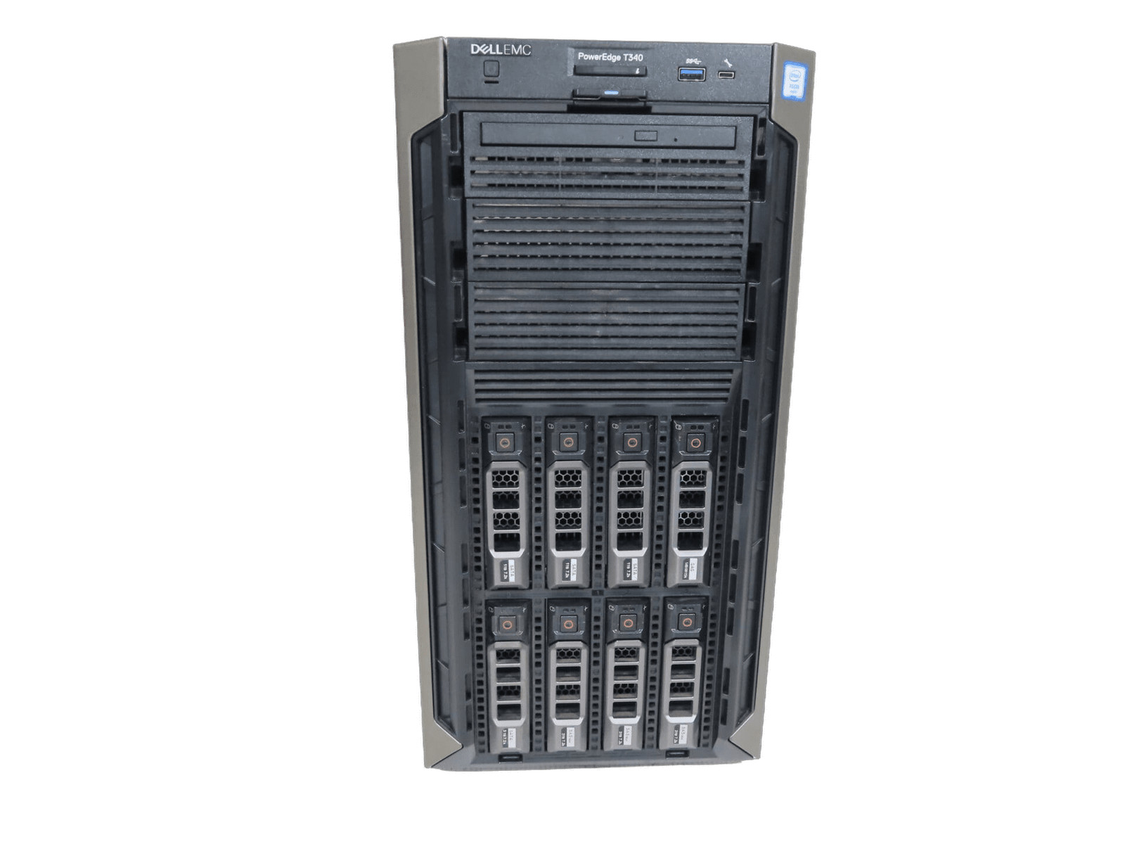 Dell PowerEdge T340 Tower Intel E-2124 3.3Ghz 32GB Ram 8x Trays H330 2x 495w