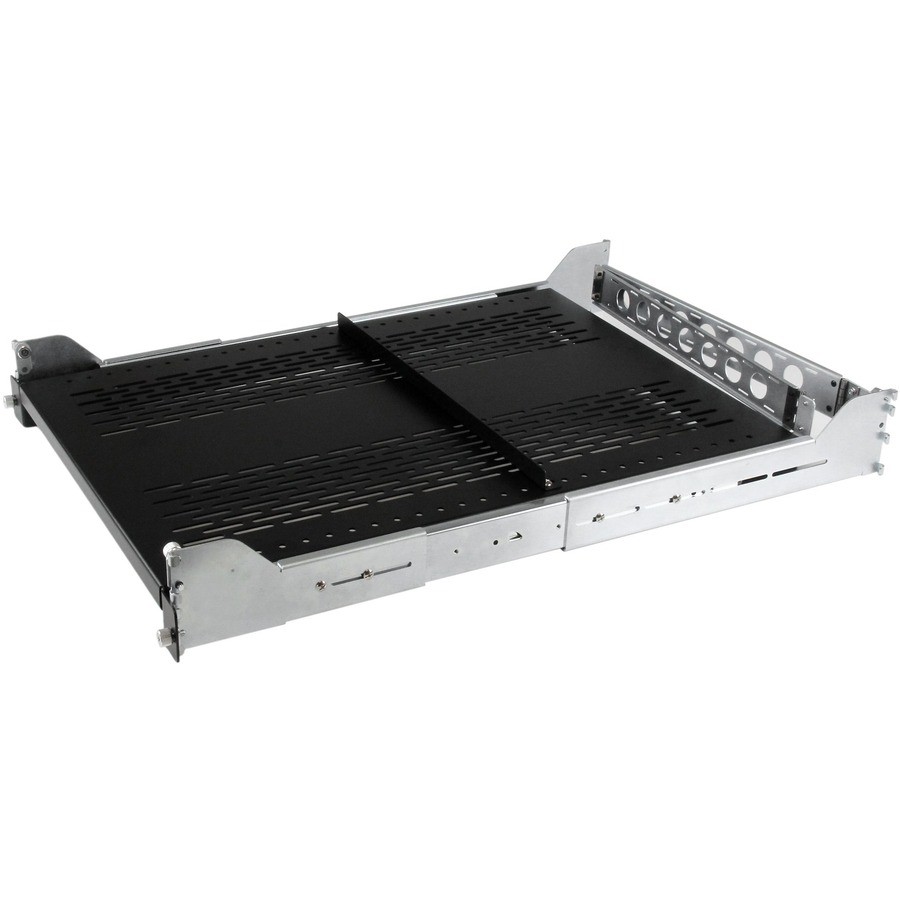 StarTech 2U Vented Sliding Rack Shelf w/ Cable Management Arm - 125lbs