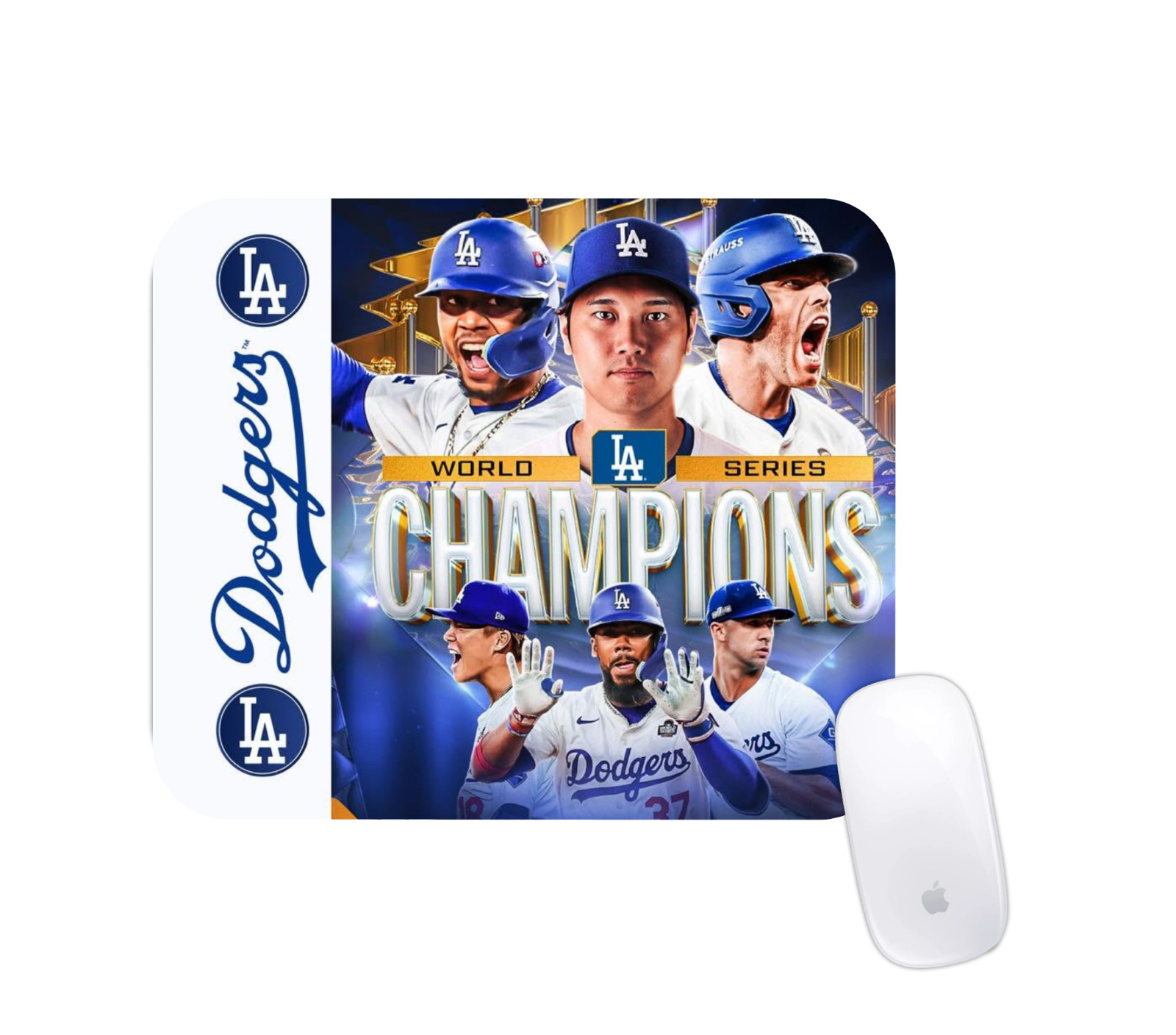 LA Dodgers Champions Baseball Theme Mouse Pad Sports Desk Office Mat Fan Gift