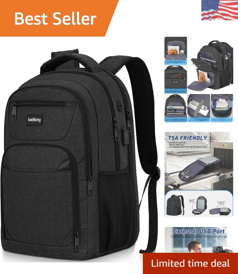 Versatile 15.6 Inch Laptop Backpack for School & Travel - Water-Resistant Design