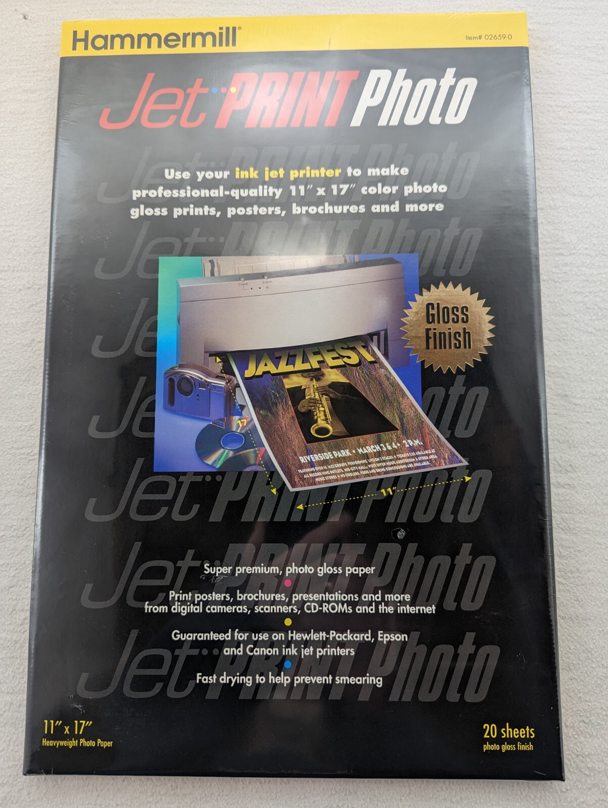 Hammermill Jet Print Photo Paper w/ Gloss Finish; 11x17 in; 20 Sheets