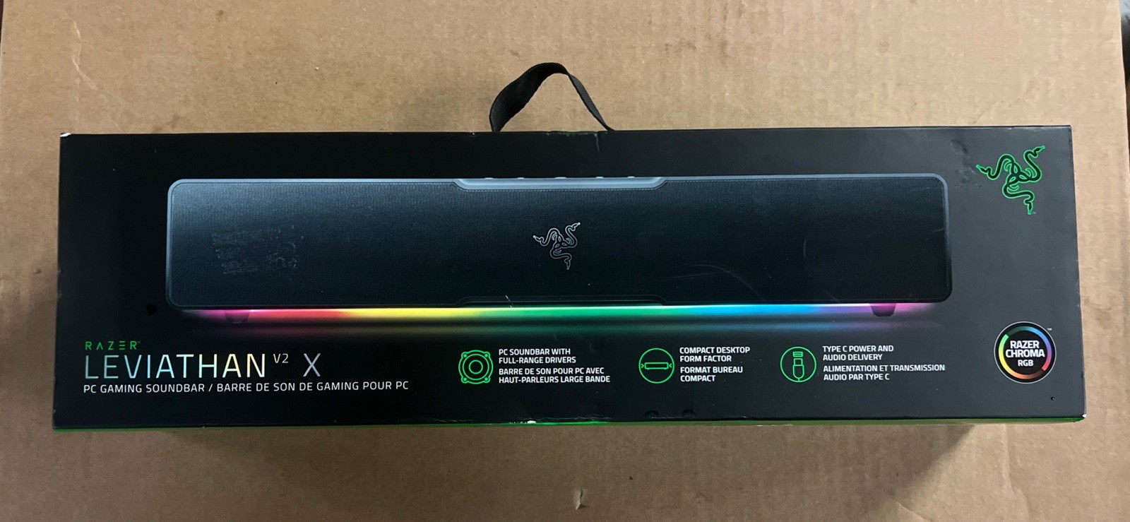 Razer Leviathan V2 X RGB Bluetooth USB-C Gaming Soundbar Speaker RZ05-0428