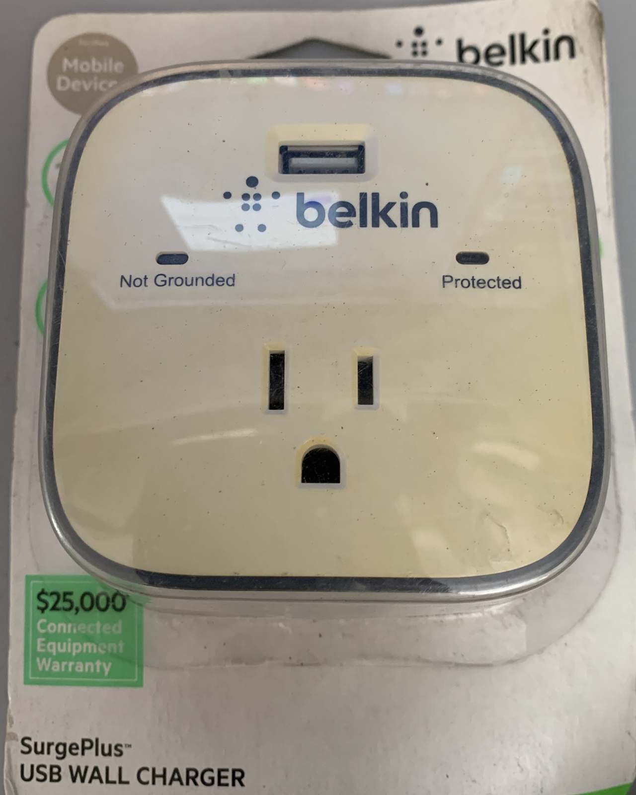 NEW BELKIN SURGEPLUS SURGE PROTECTED USB WALL CHARGER PLUS PLUG 2.1 AMP 10 WATT