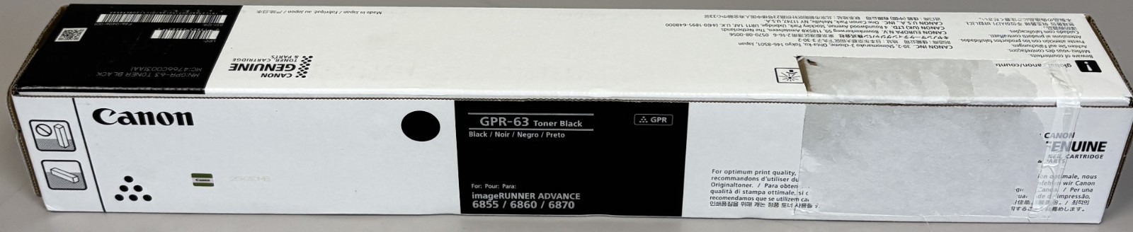 Canon Genuine GPR-63 Black Toner 4766C003 Original GPR63 - IR ADV 6855 6870