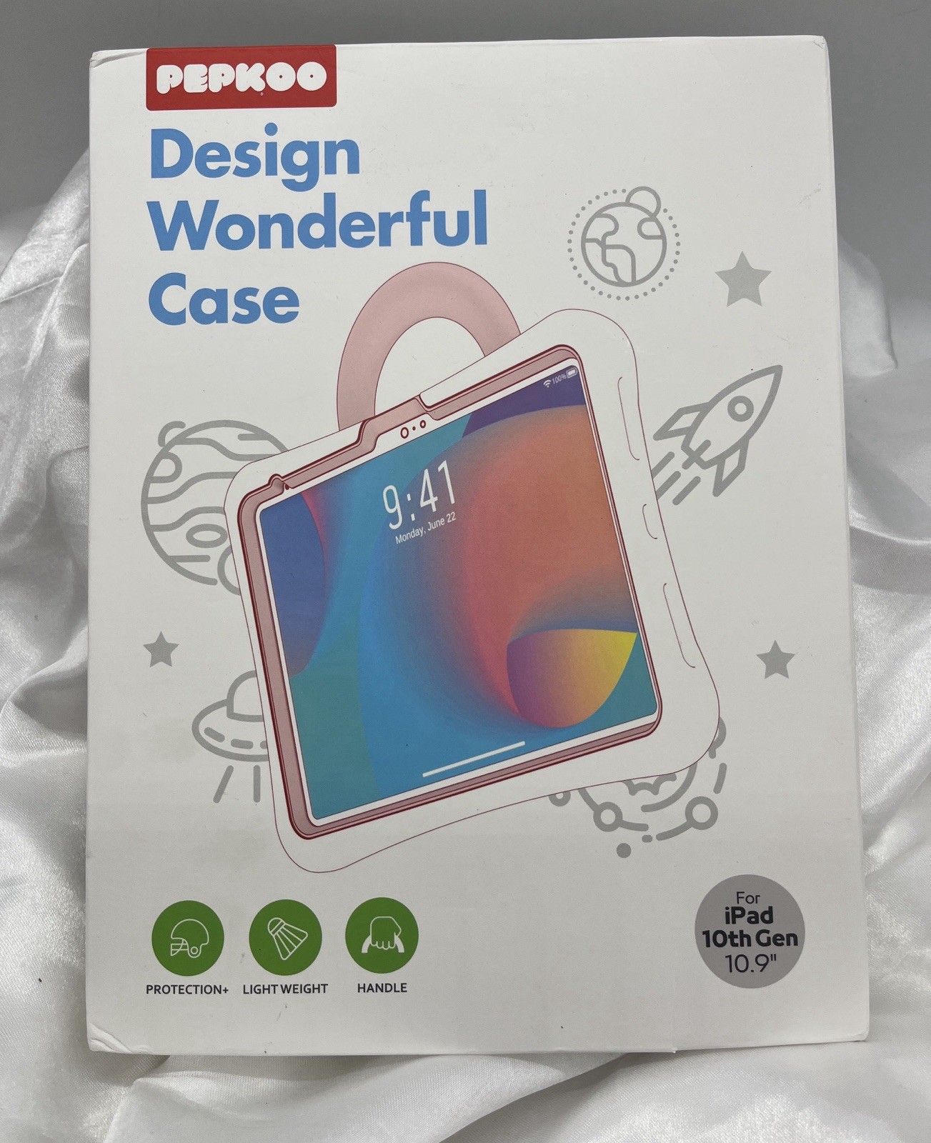Pepkoo Pepko Eva Drop Protective Kid Case iPad 10th Gen 10.9 Eva Pro Pink-Blue