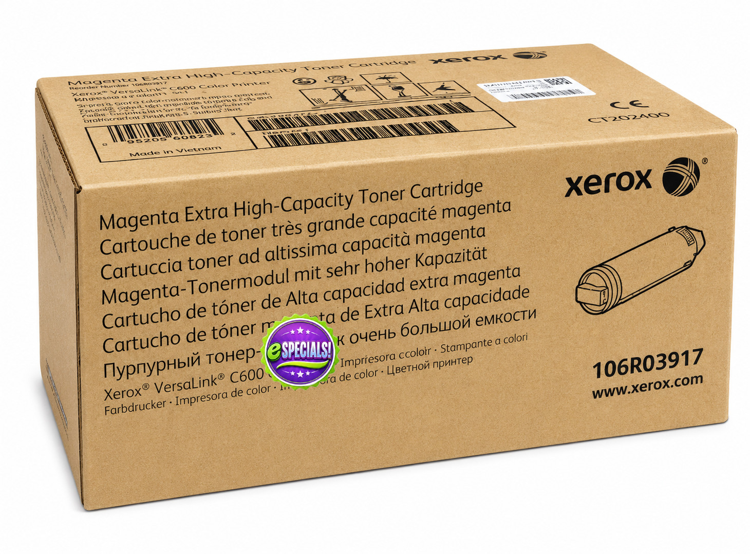 Genuine Xerox 106R03917 Magenta Toner, Brand New Sealed Box, We Ship Fast