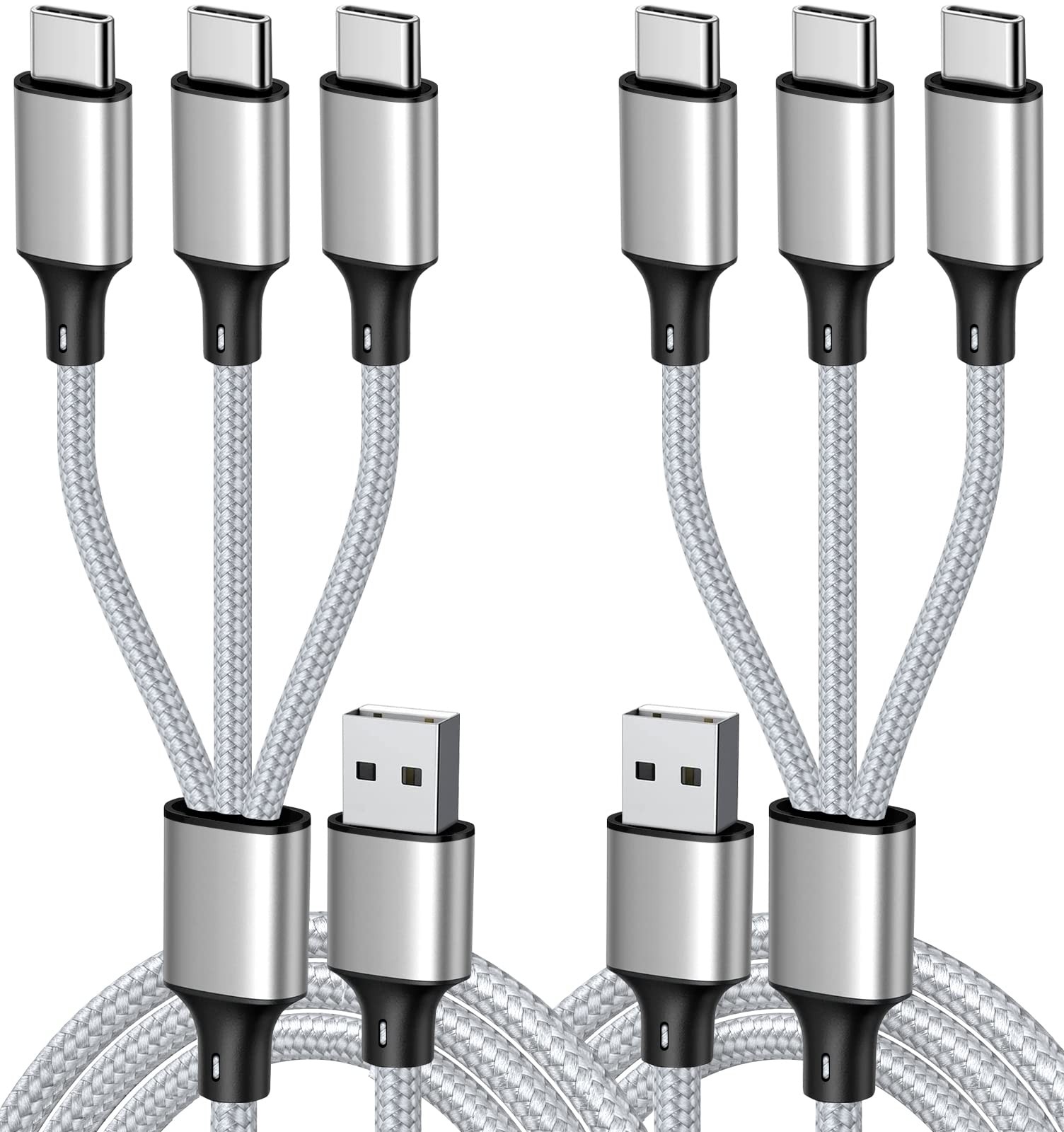 3 in 1 Multi Charging Cable USB C Splitter Fast Charging Cord