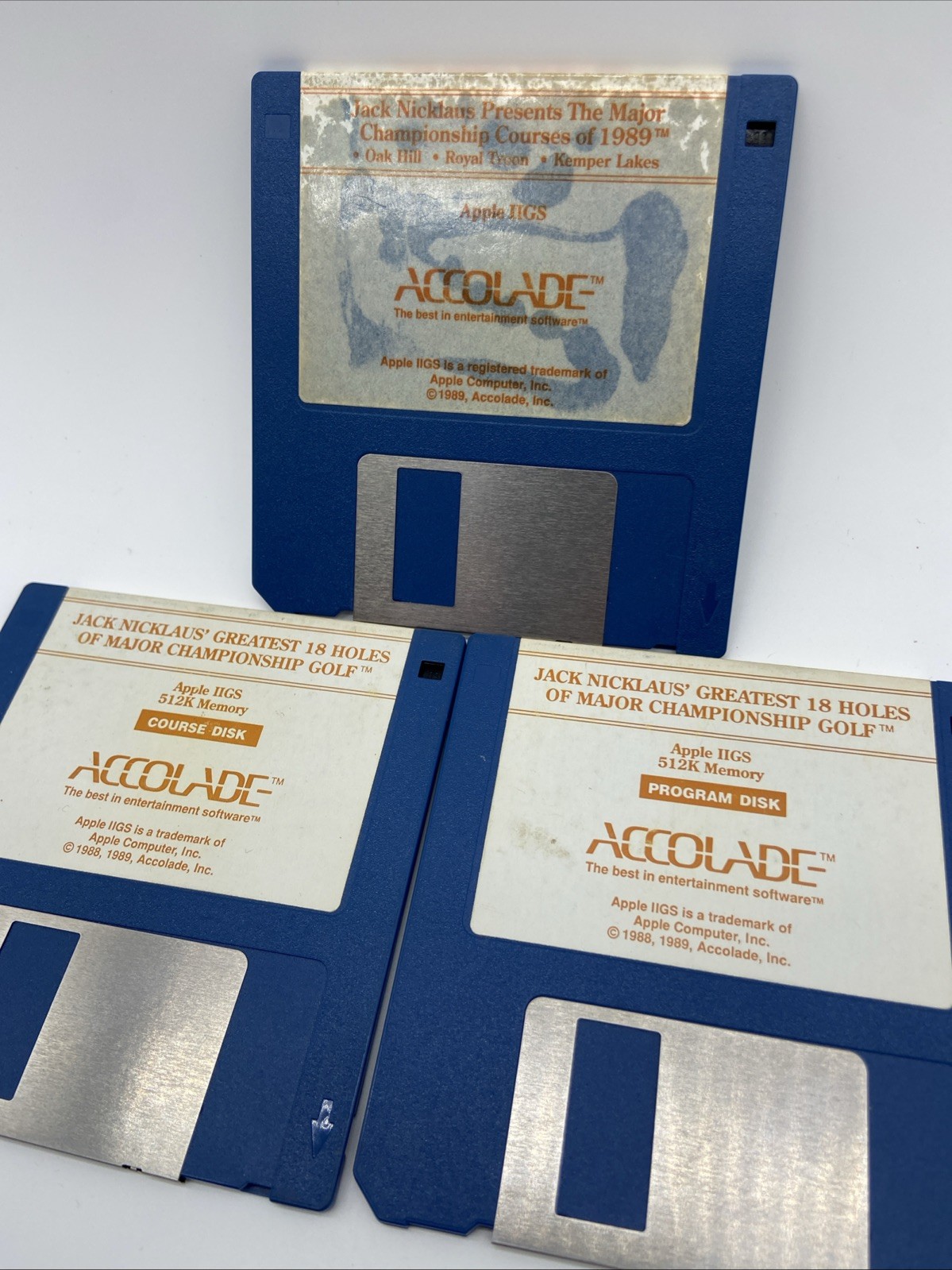 APPLE IIGS Jack Nicklaus Greatest 18 Holes Of Major Championship Golf Floppy Lot