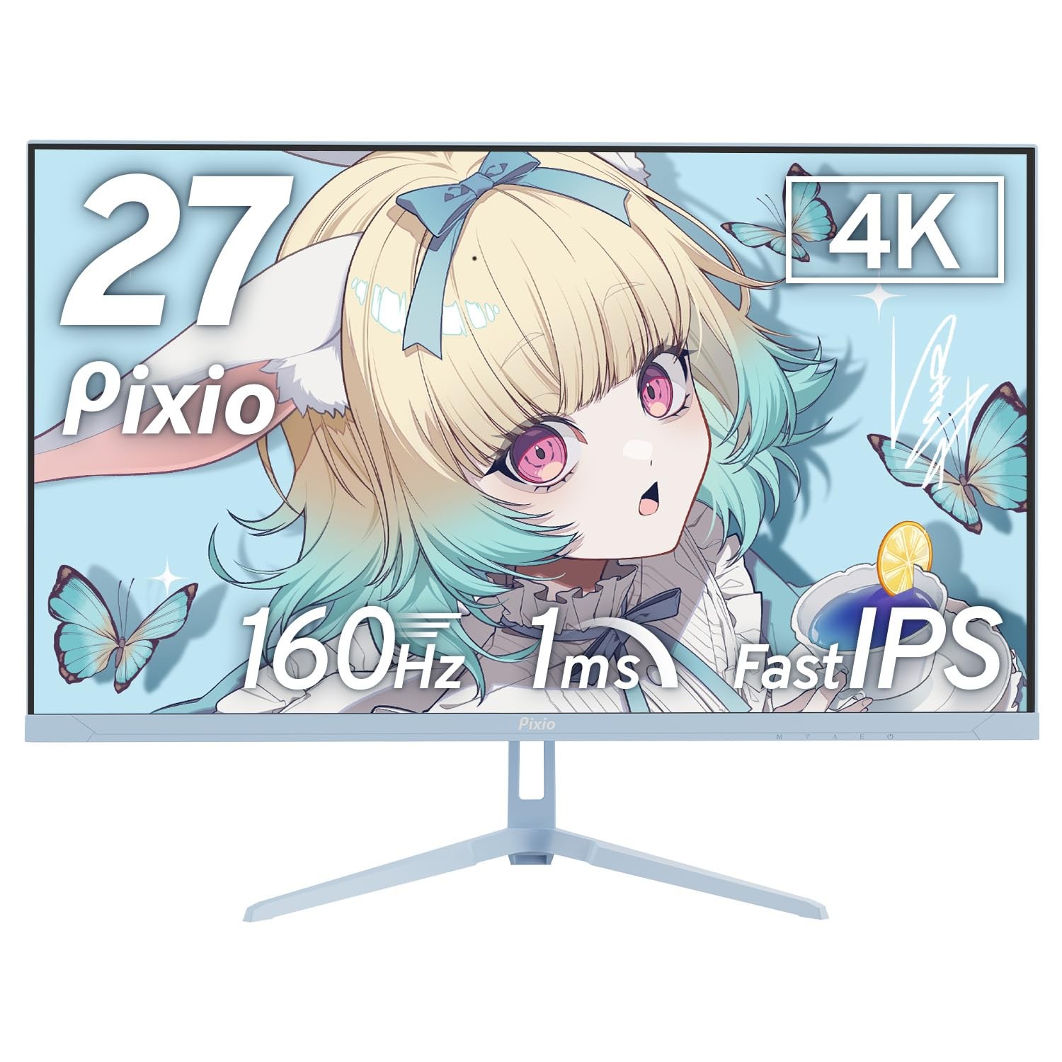 Pixio PX27U Wave Pastel Blue Gaming Monitor 27 Inch 160Hz 4K Fast IPS Pastel