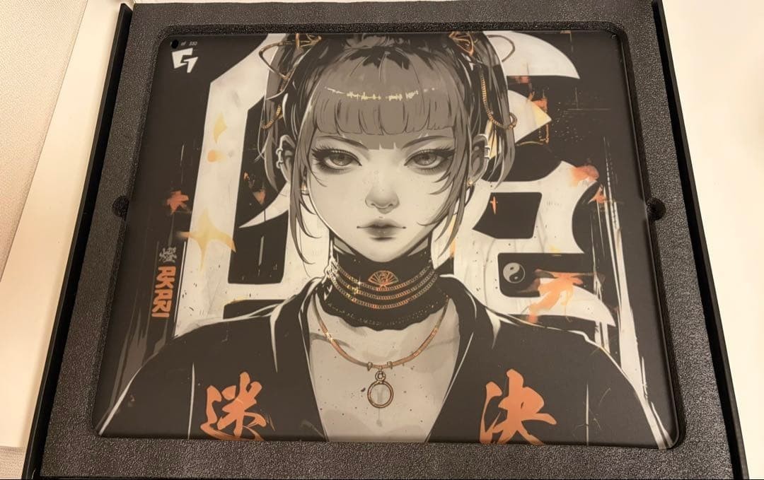 GLSSWRKS Akari Premium Glass Mousepad Gold Japan limited edition w/BOX Used k56