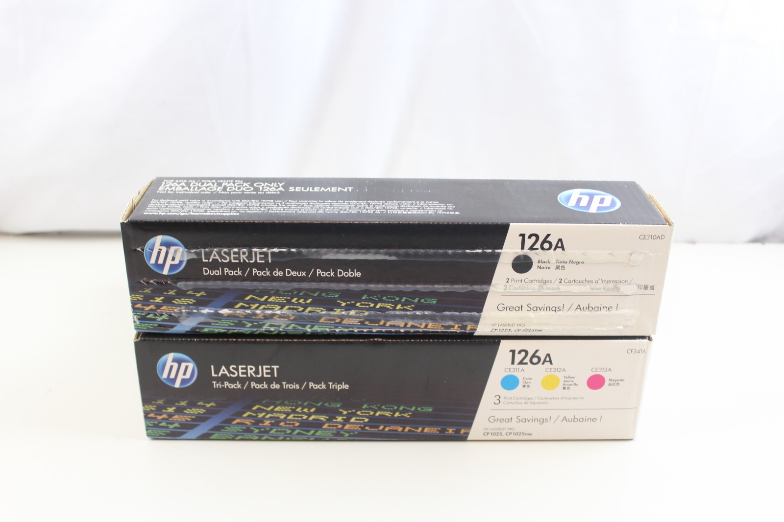 HP 126A Genuine Toner Cartridge Set (CE310A, CE311A, CE312A, CE313A) CMYK Sealed