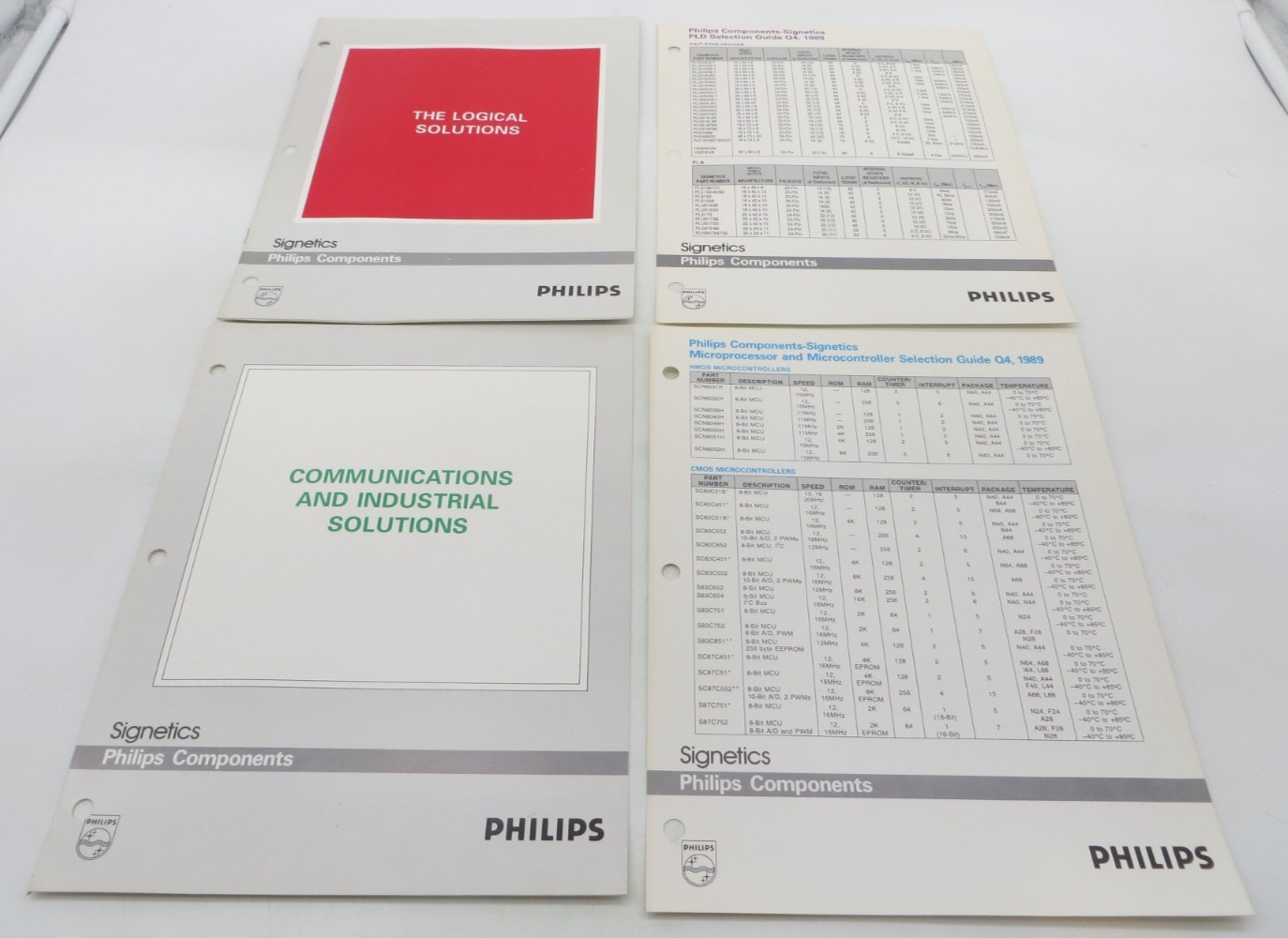 SIGNETICS Vintage Technology Datasheets lot of 4 Pieces vtg reference sheets