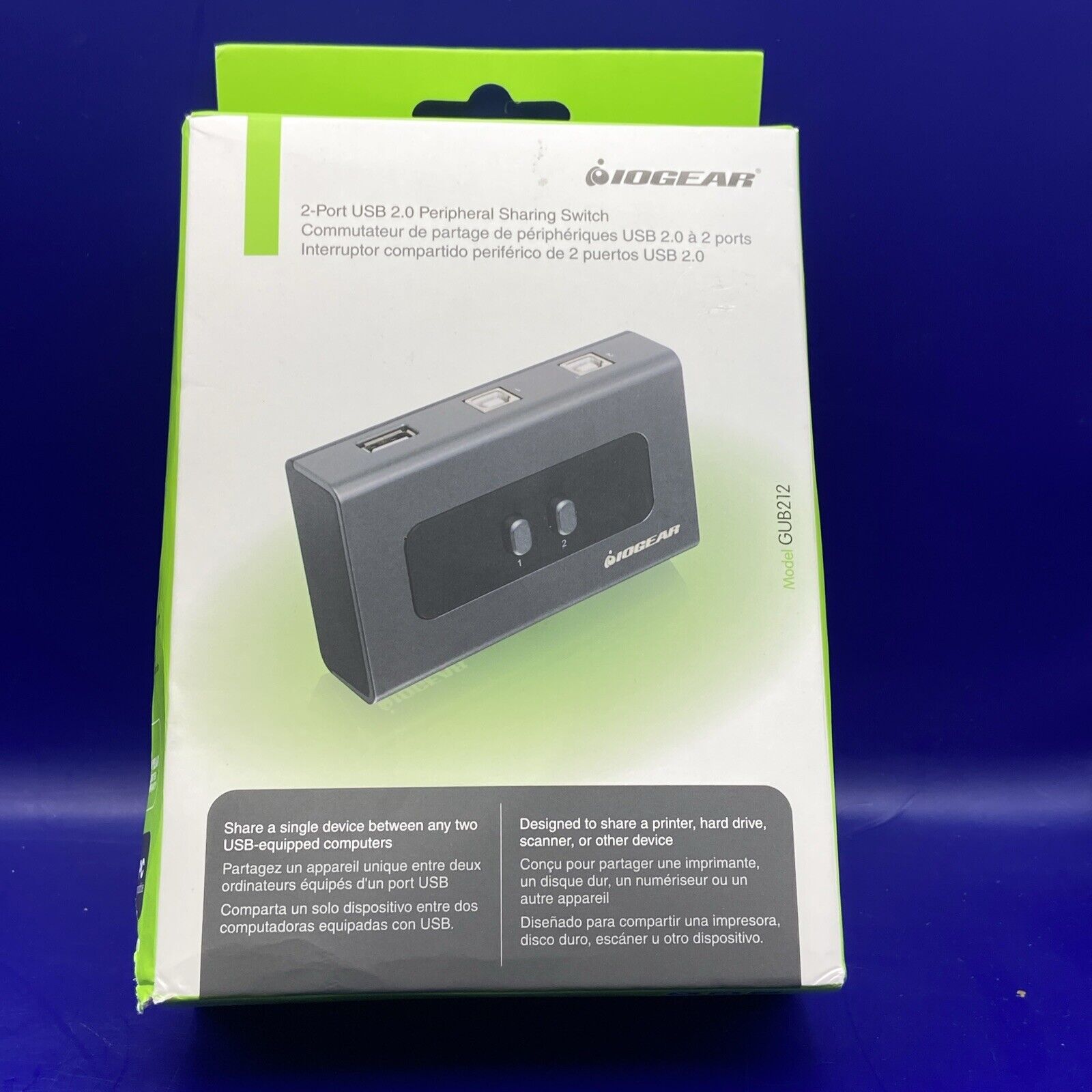 Iogear 2-Port USB 2.0 Printer IOGEAR-GUB212