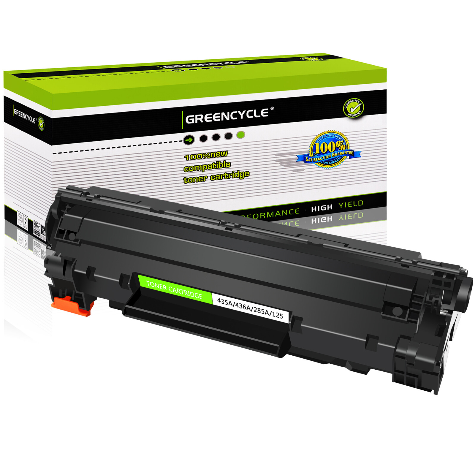 1PK CB436A 36A Toner Cartridge Compatible with HP 36A LaserJet P1505 M1522NF MFP