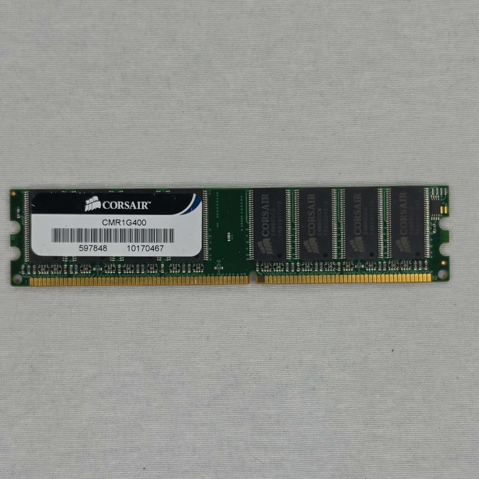 Corsair 1GB DDR SDRAM DIMM PC-3200 (DDR-400) 184-Pin 1x1GB CMR1G400