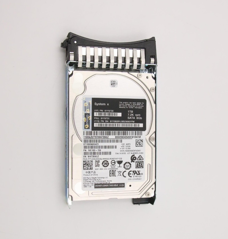 LENOVO 81Y9731 1TB 7.2K SATA 6GB 2.5" HARD DRIVE 81Y9730 LENOVO IBM SYSTEM X