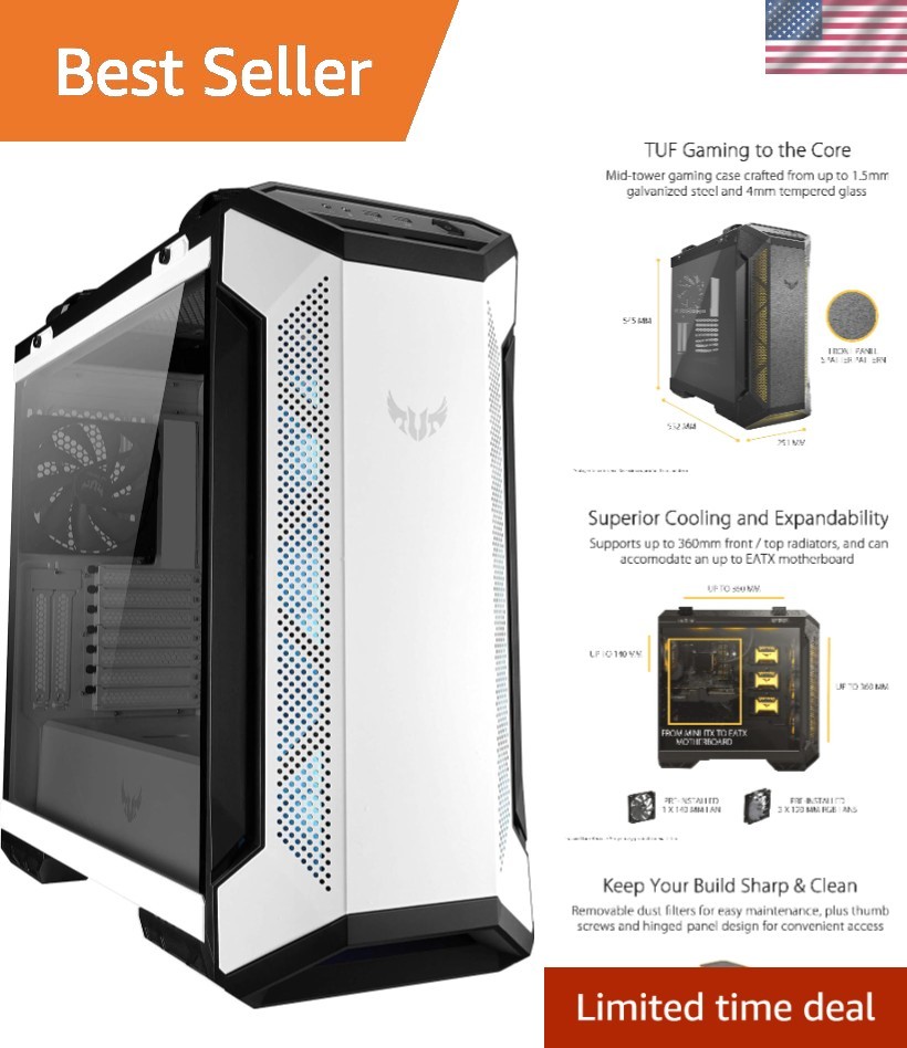 TUF Gaming GT501 White Edition EATX Full-Tower PC Case