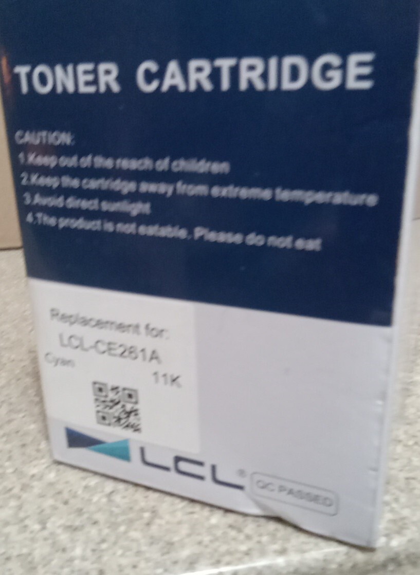1 Pack LCL Toner Cartridge Replacement Cyan