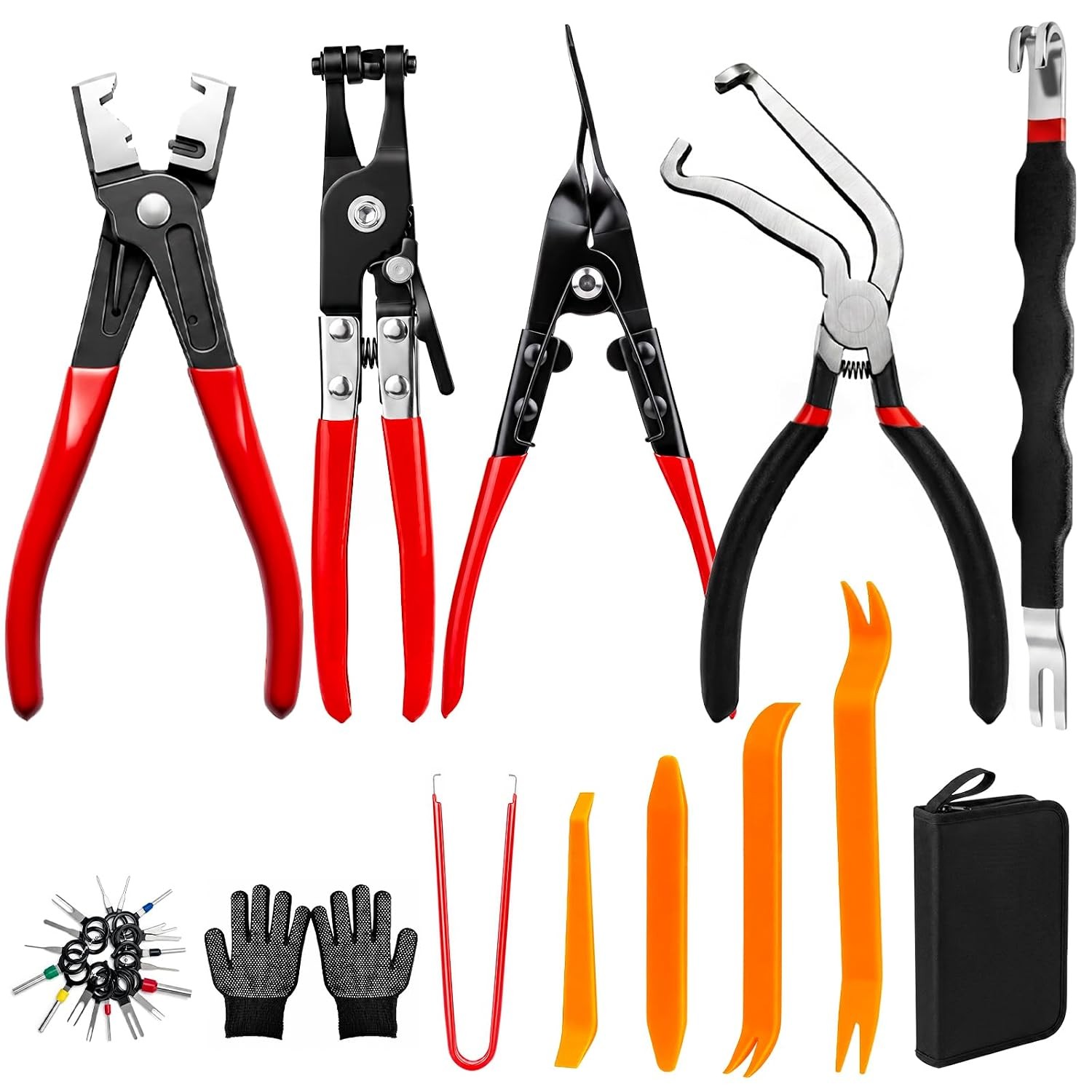 13 Piece Electrical Disconnect Pliers Kit for Cars Automotive Tool Set