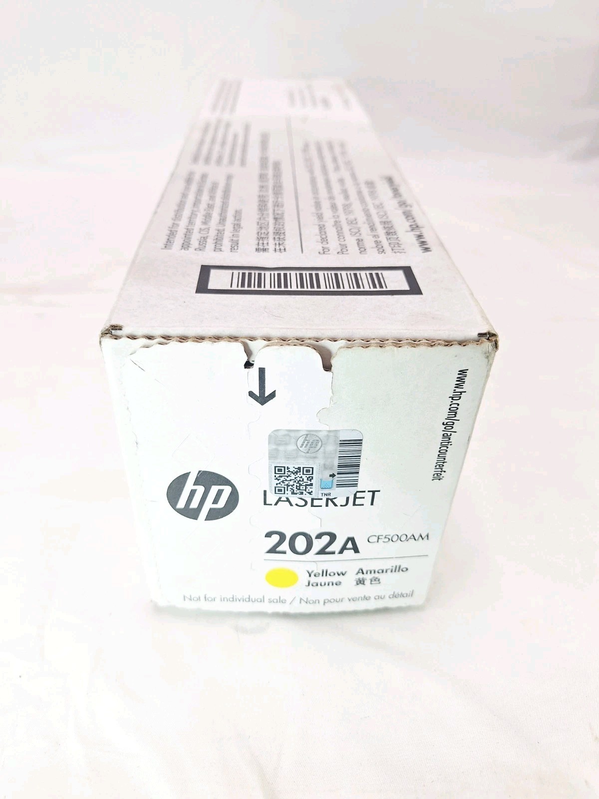 Genuine HP LaserJet 202A Toner Cartridge Yellow OEM CF500AM New Sealed