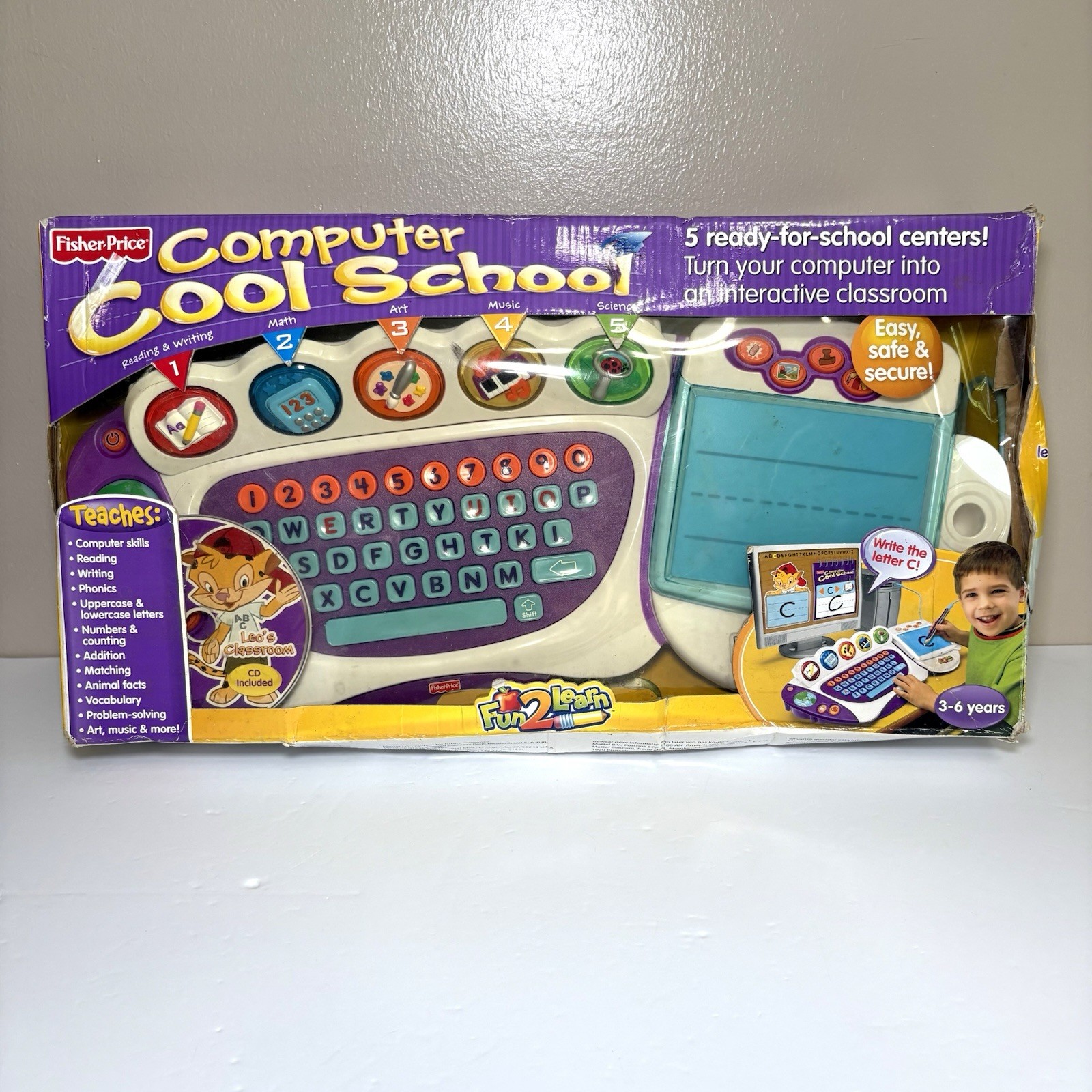 Fisher Price Computer Cool School Keyboard Fun-2-Learn & Extra Dora Disc