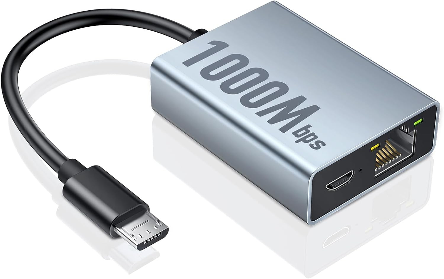 ZEXMTE 1000 Mbps Ethernet Adapter for Fire TV Stick, Micro USB to RJ45 Gigabit E