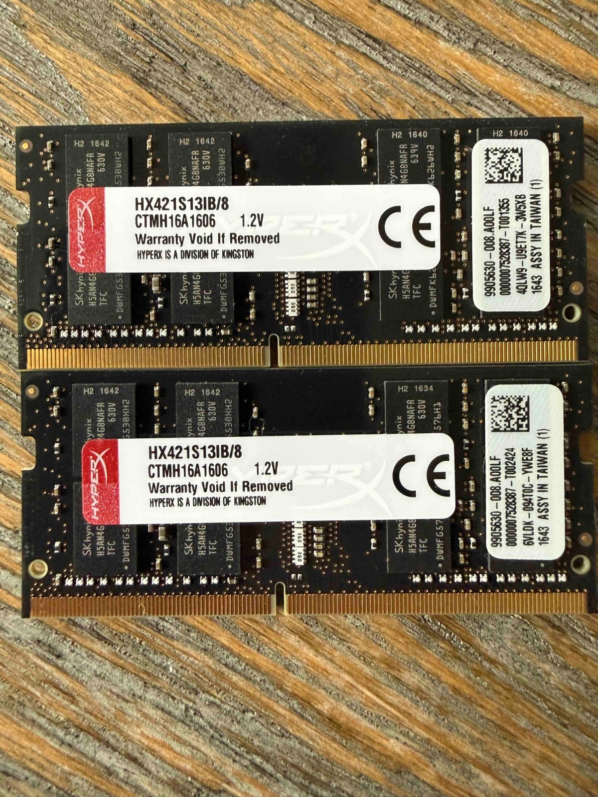 (2) HyperX Impact DDR4 8GB RAM 2133 MHz 260pin SO-DIMM module HX421S13IB/8