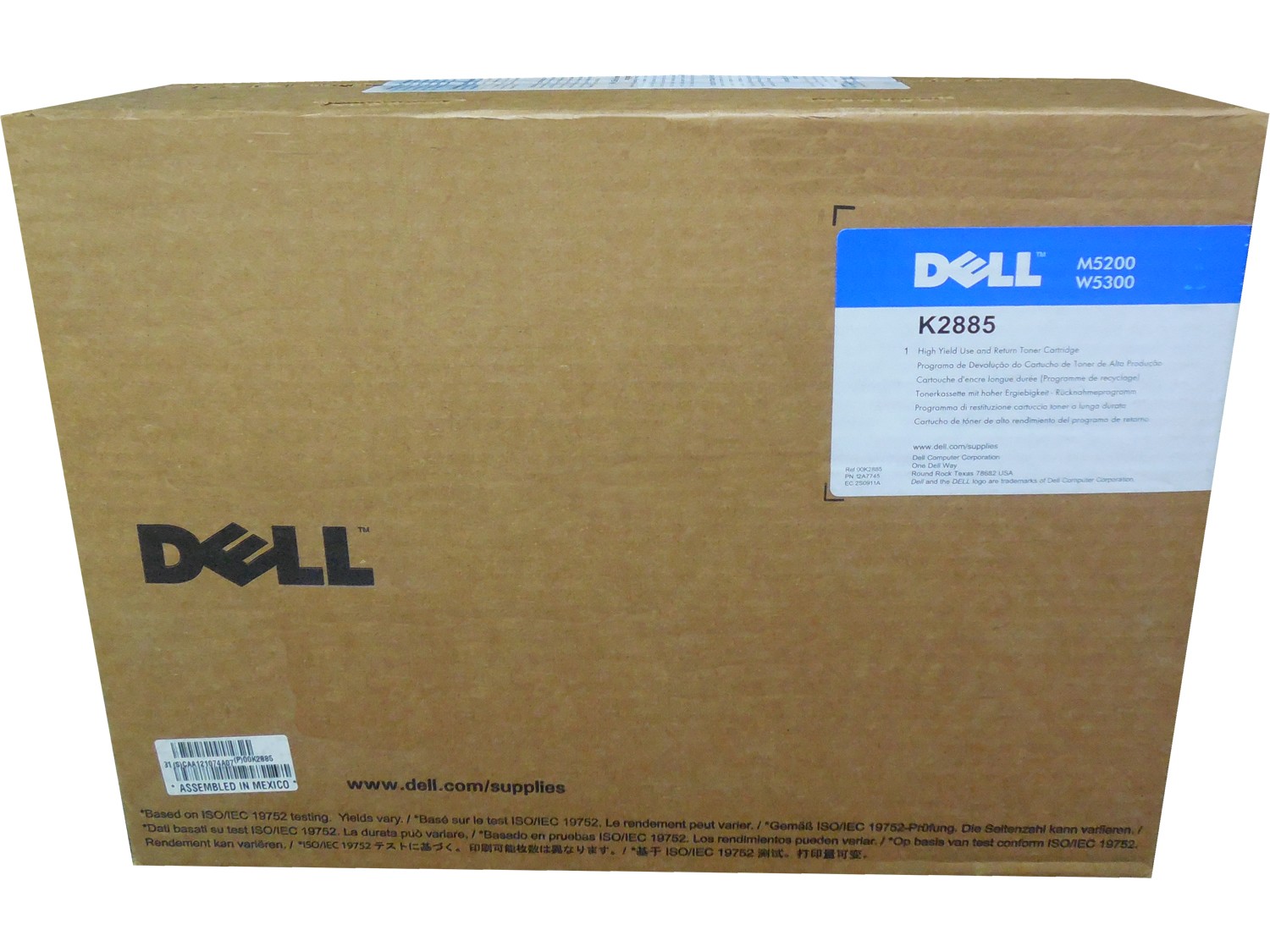 Dell K2885 (X2046) Black High Yield Toner Cartridge 18k Genuine OEM Original