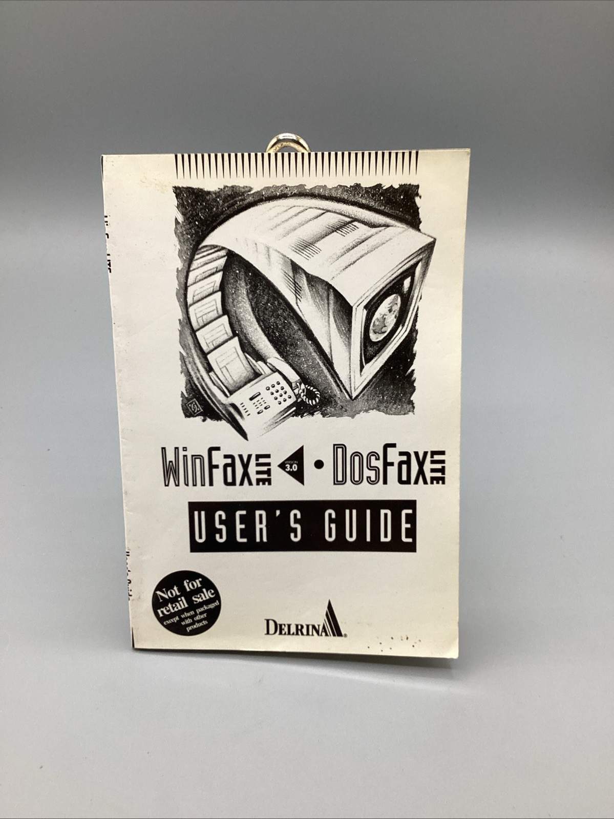 1993 Winfax Lite 3.0 & DOSFax Lite User's Guide by Delrina, First Edition Print 