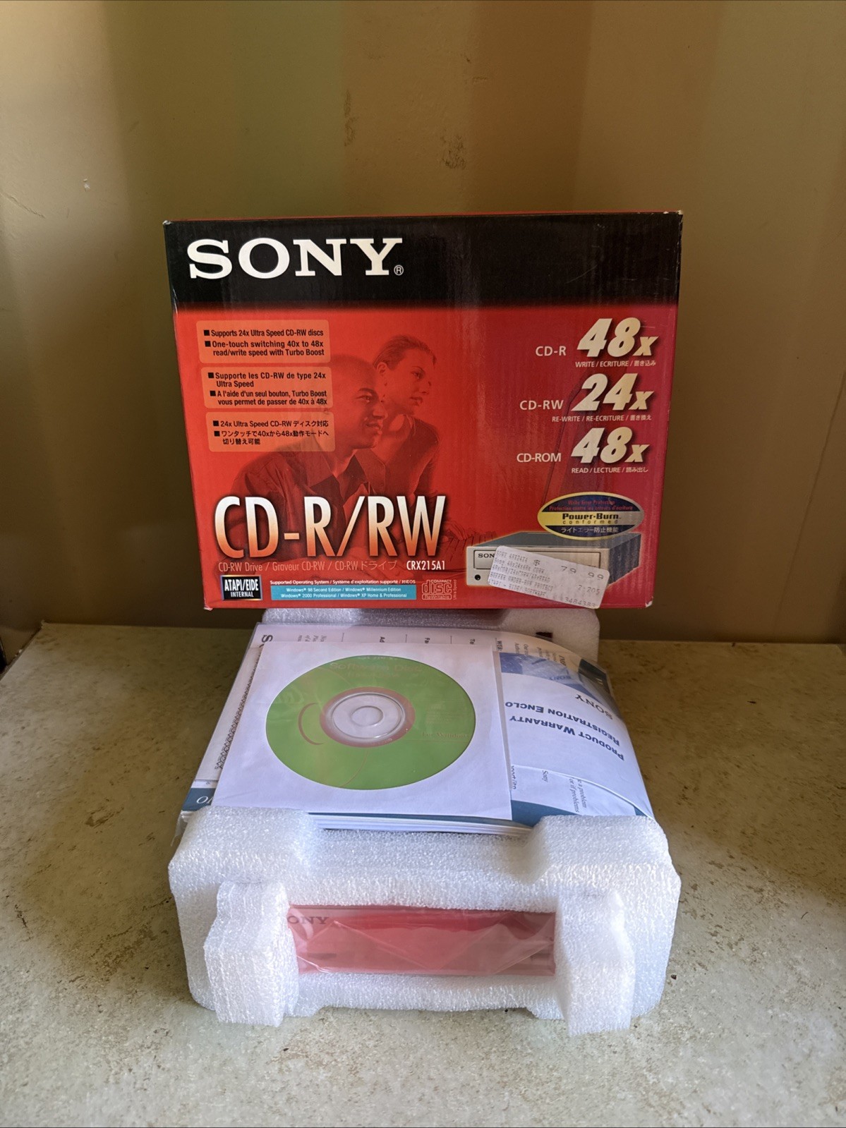 SONY CD-R/RW Drive Unused Original Box NOS CD-ROM Computer CRX195A1