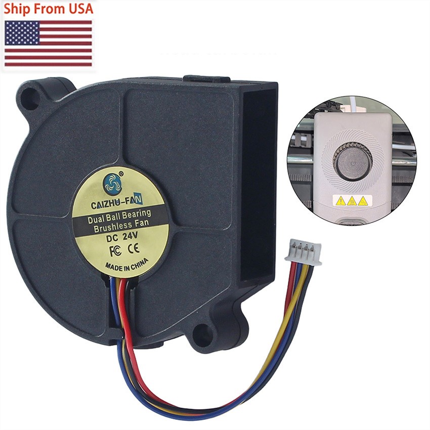 24V Extrusion Head Turbo Cooling Fan 3D Printer Parts for 5M Pro 5015