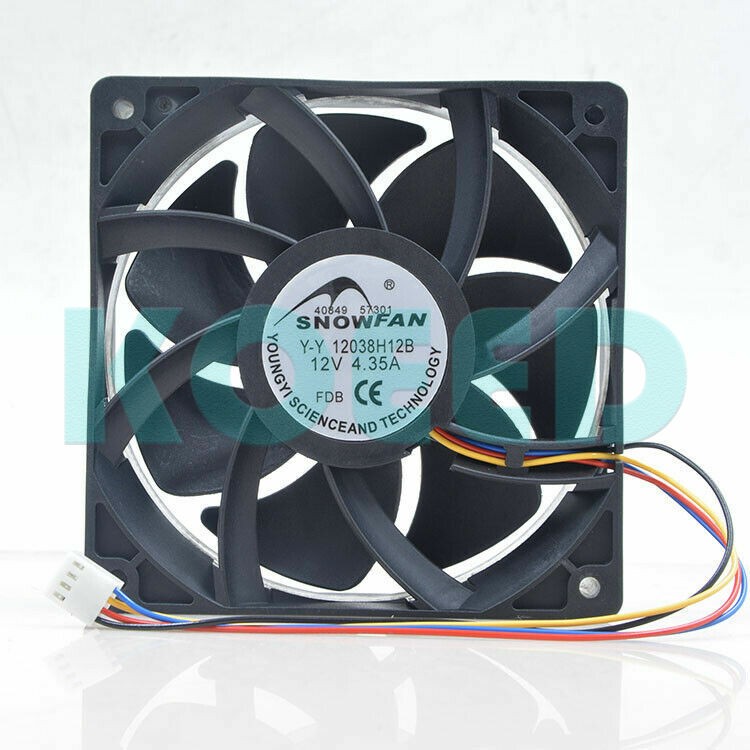 1PC SNOWFAN Y-Y12038H12B 12V 4.35A 12038 Ant 6000 rpm 4pin violent cooling fan