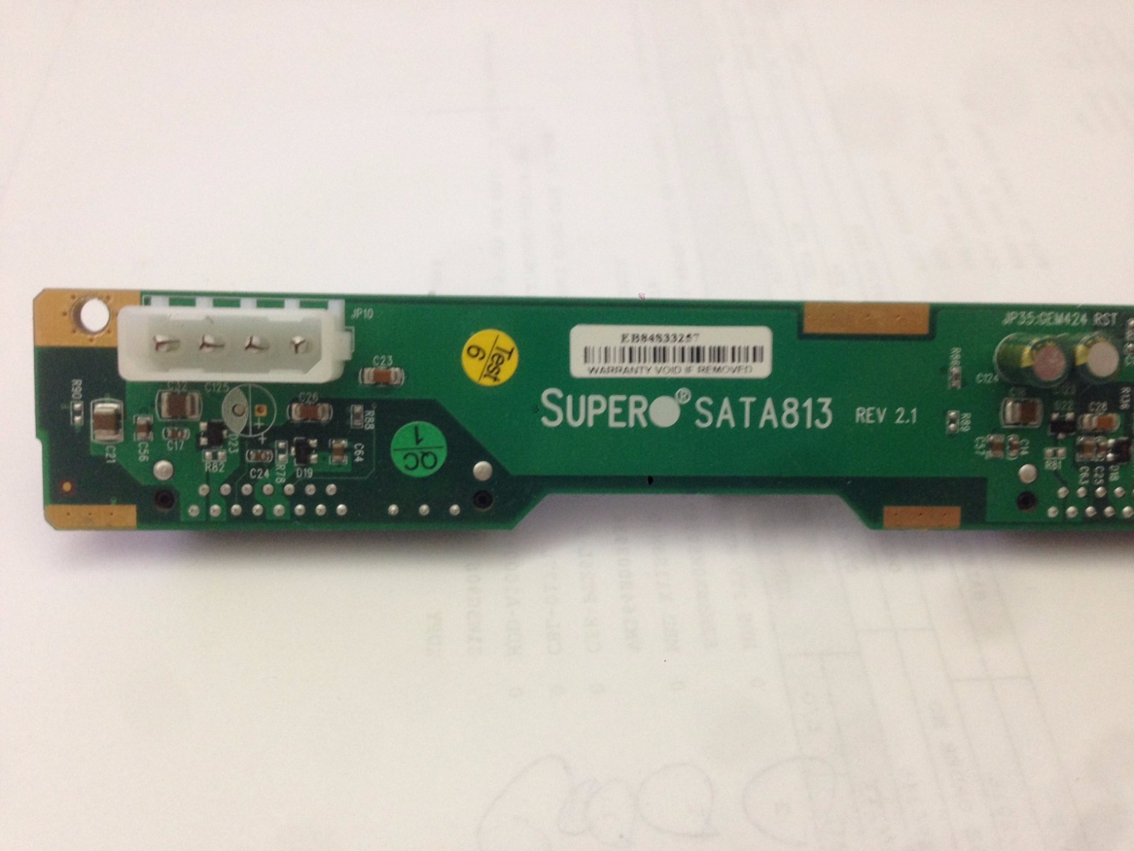 ※※※NEW※※※SuperMicro CSE-SATA-813 1U, SATA BACKPLANE FOR SC813L CHASSIS