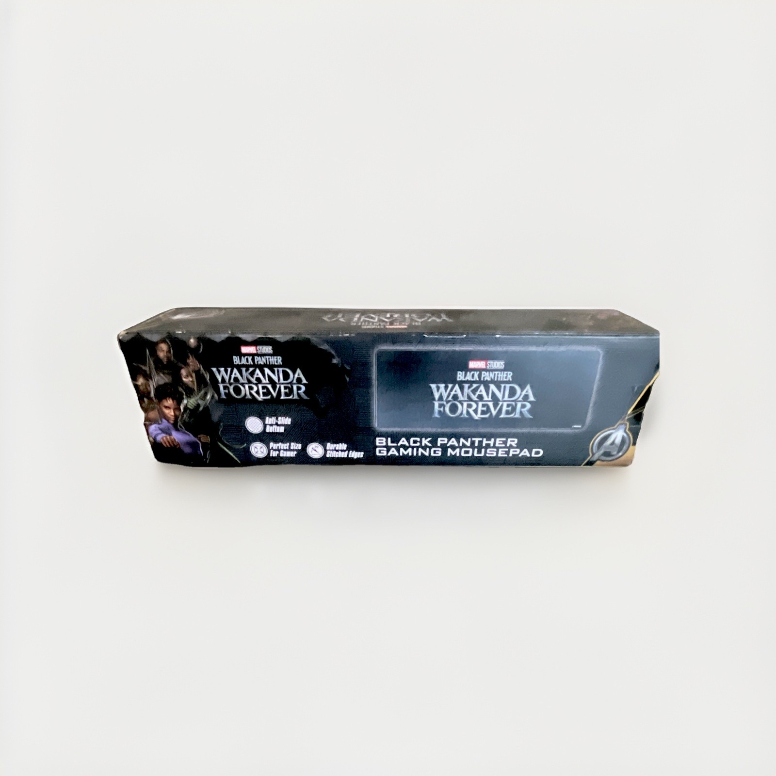 Marvel Black Panther Wakanda Forever Black Gaming Mouse Pad Non-Slip Stitched