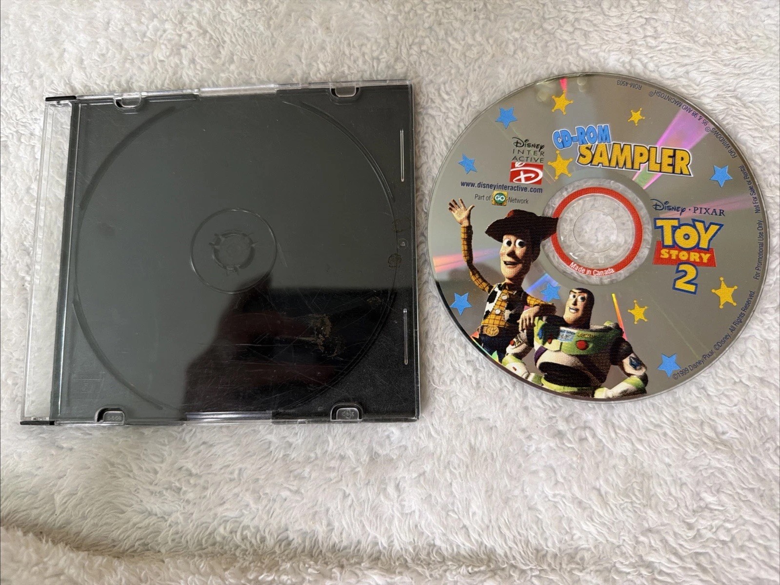 Toy Story 2 PC CD ROM Sampler Disney Interactive 1999 Collector’s Disks Pixar