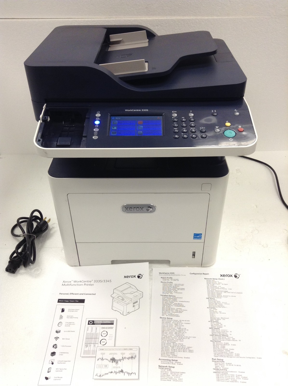 Xerox WorkCentre 3335 Wireless Laser All-in-One Printer Duplex 8,773 PAGES WORKS