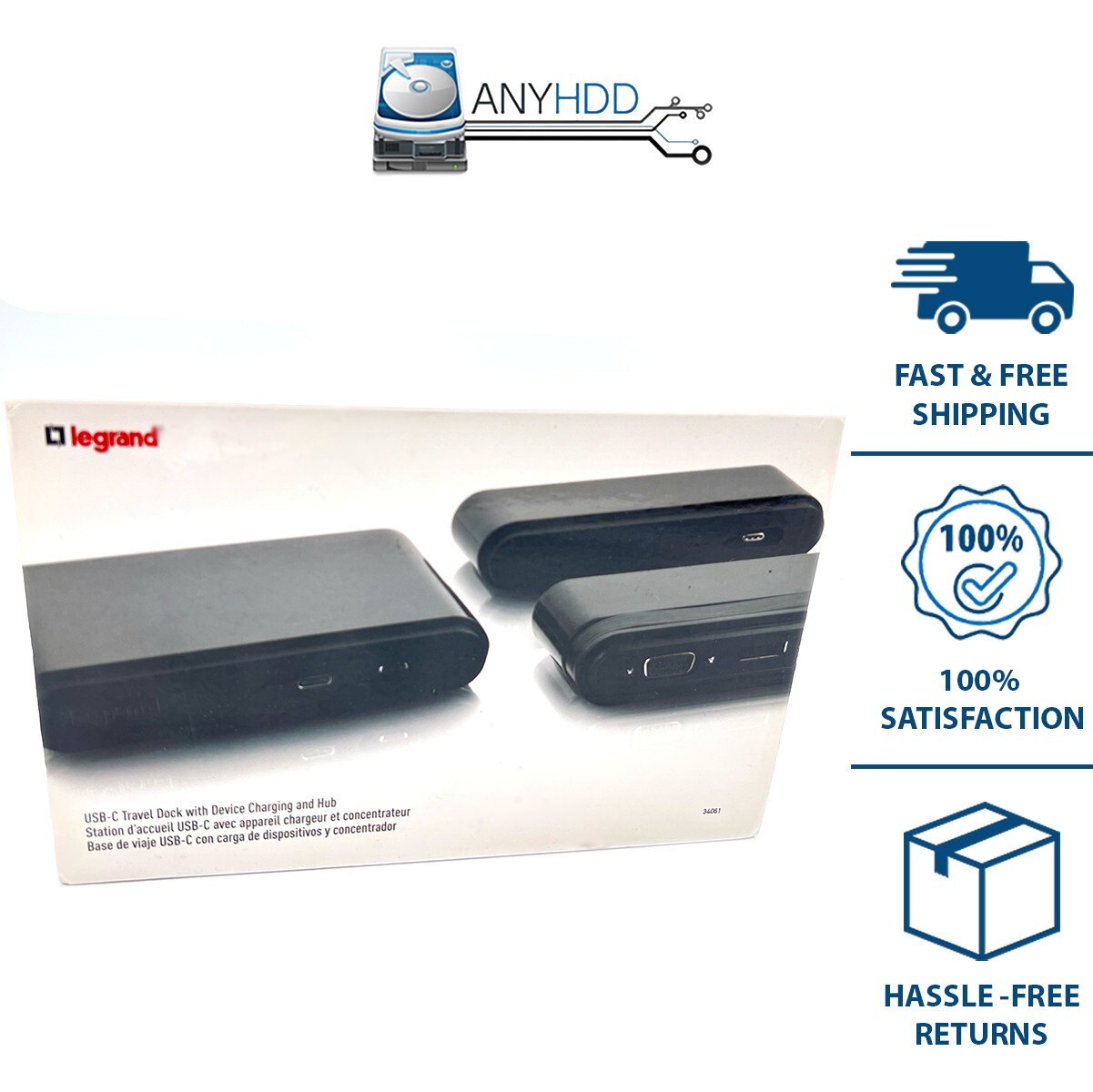 C2G Legrand Travel USB C Dock with Device Charging and Hub docking station