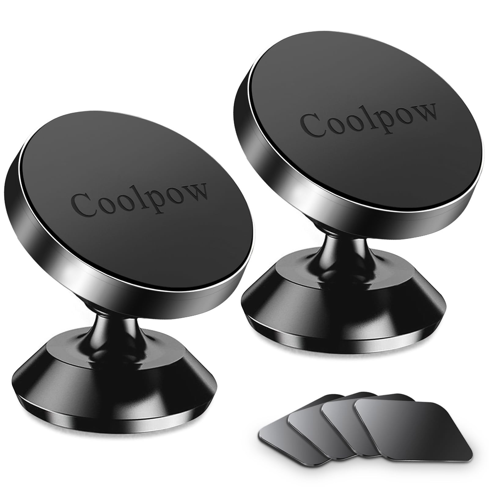 Coolpow【2 Packs 】Magnetic Phone Holder for car【Strong Magne