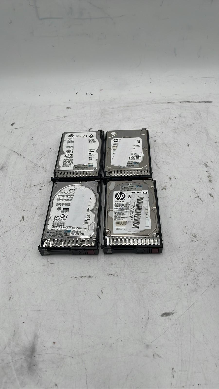 HP 300GB 10K 2.5" SAS Hard Drives HDD with Caddy Lot of 4