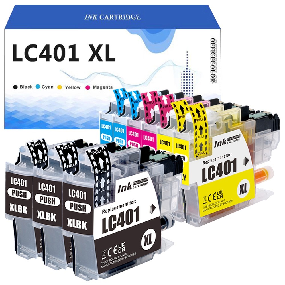 9pk LC401 XL Ink compatible for Brother LC-401XL MFC-J1010DW MFC-J1012DW J1170DW