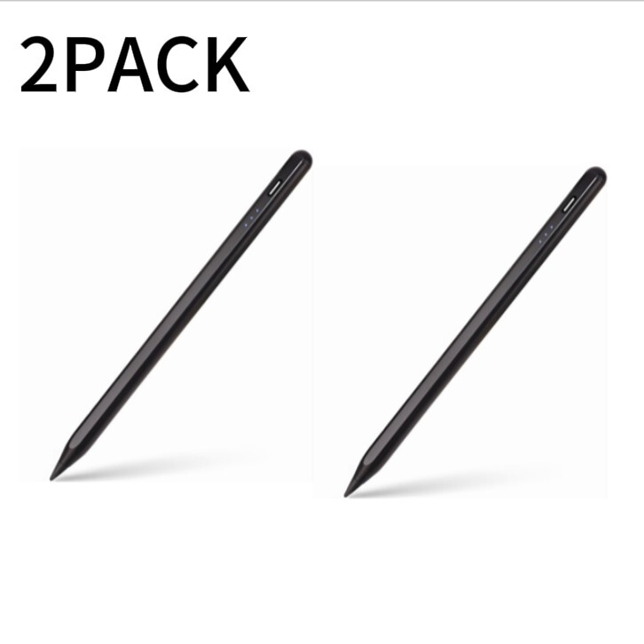 2PACK Black Stylus Pen for ipad, Active Pencil Palm Rejection for iPad 2018-2024