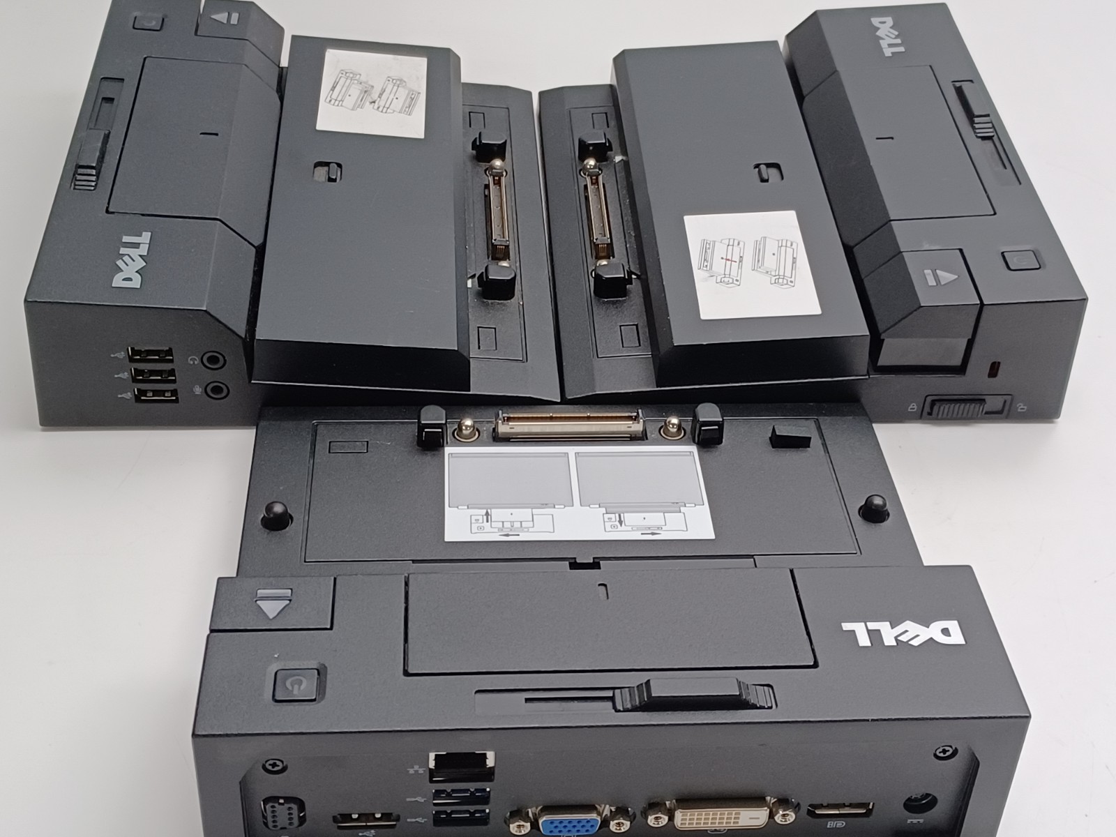 Lot of 3 Dell Eport 2 Pro3X Docking Station No Adapter For Parts or Repair
