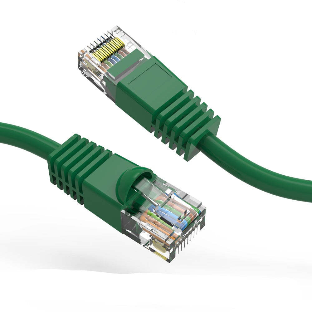 2Ft CAT6 UTP Ethernet Network Booted Cable Green