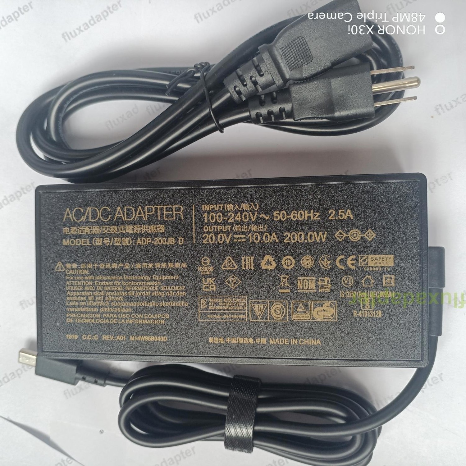 200W adapter charger For ASUS ProArt PX13 (HN7306) HN7306WI  HN7306WU HN7306WV